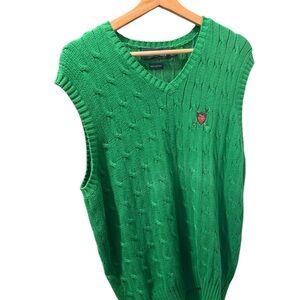 Elegant Green Knit Vest for Men